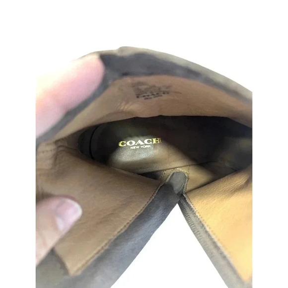 COACH Bonnie Women's Block Heeled Bootie Boots Size 10 B Suede Tan - Picture 7 of 14